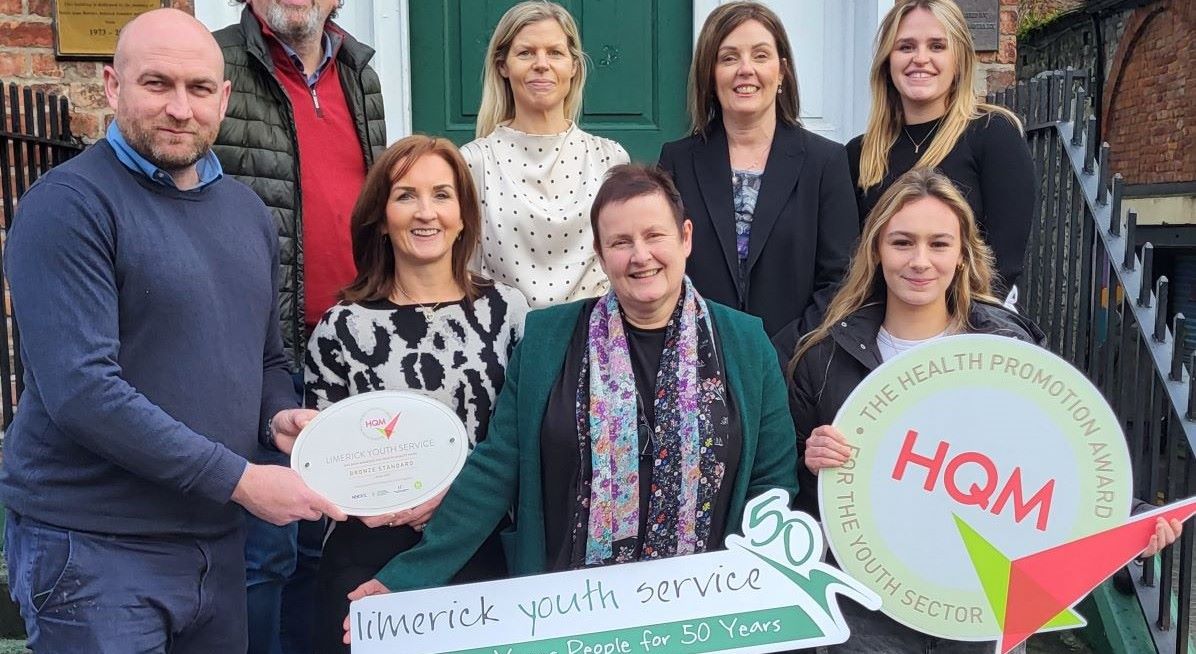 Limerick Youth Service (LYS) was awarded a Bronze Standard Health Quality Mark (HQM) event by the National Youth Council of Ireland (NYCI) in recognition of their work on health promotion for young people.