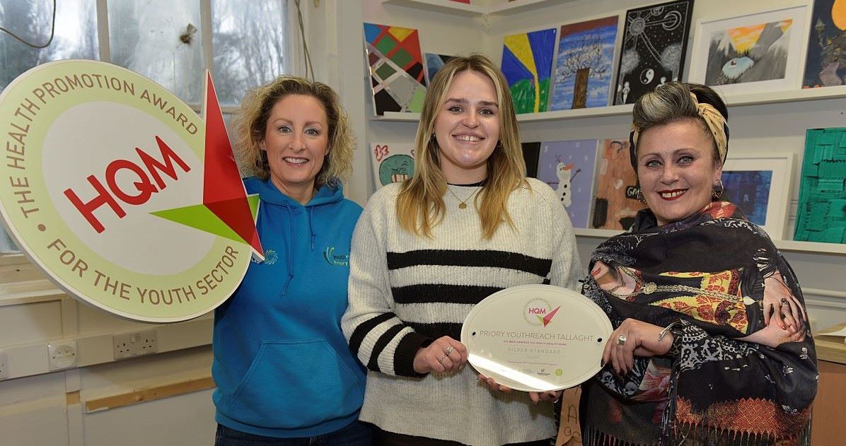 Priory Youthreach Tallaght was awarded a Silver Standard Health Quality Mark (HQM) by the National Youth Council of Ireland (NYCI) in recognition of their work on health promotion for young people.